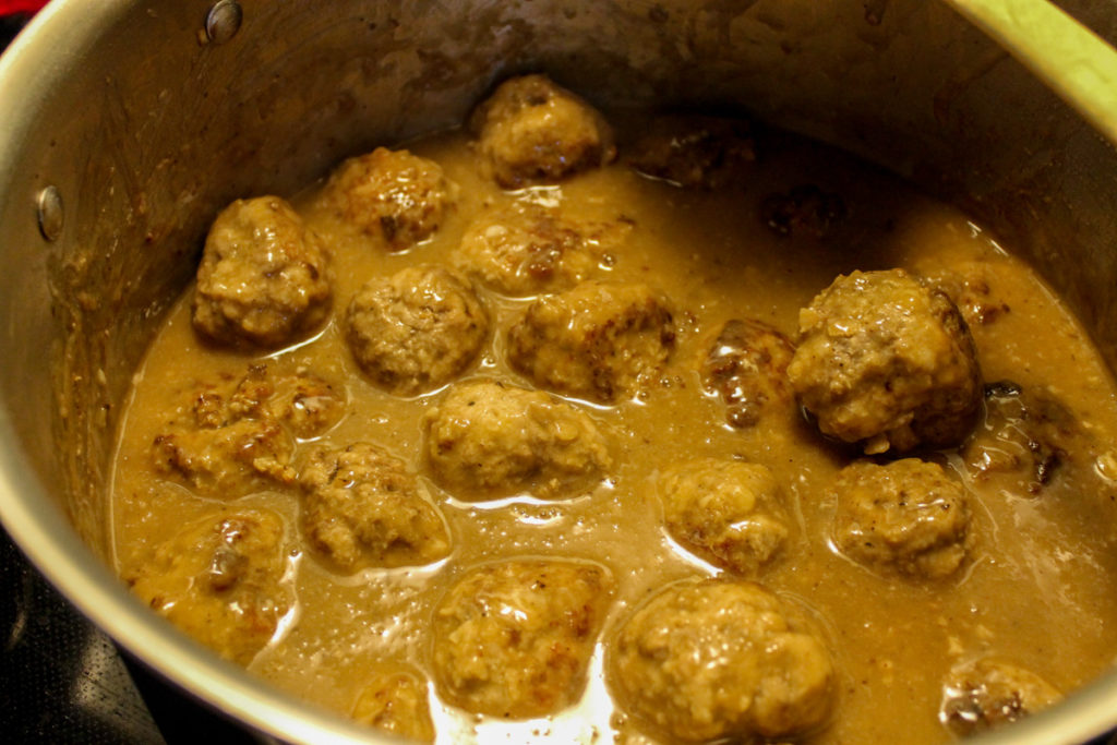 Norwegian Meatballs in brown gravy
