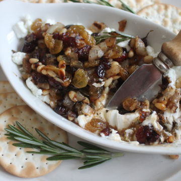Raisin Pine Nut Goat Cheese Appetizer