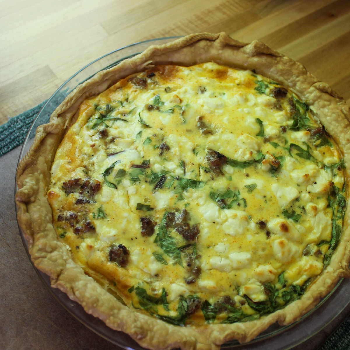 Baby meal prep! Sausage, spinach, and cream cheese quiche with