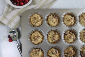 Cranberry Muffins in Muffin Tins