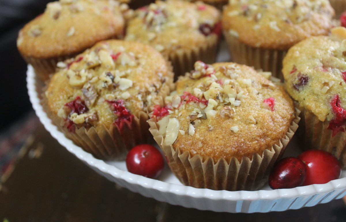 Thanksgiving cranberry muffins