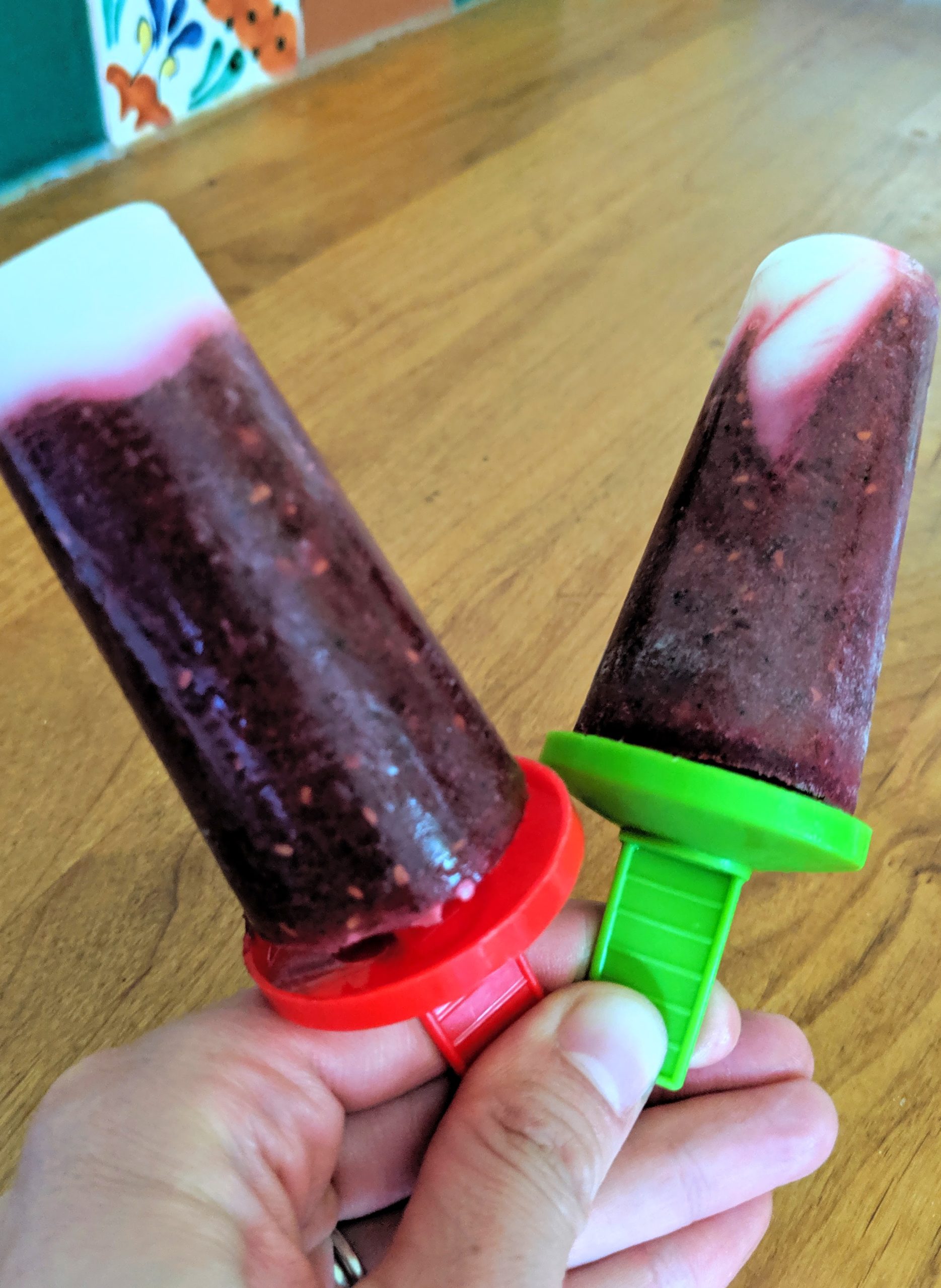 Popsicles with Yogurt Swirls