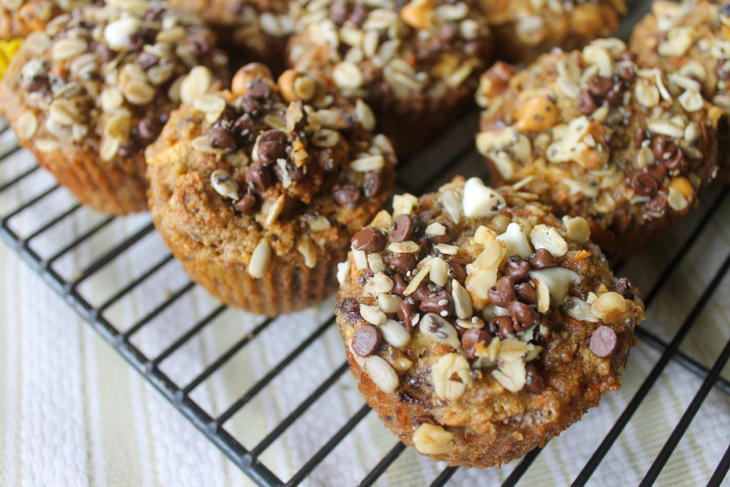 Morning Glory Carrot and Banana Muffins