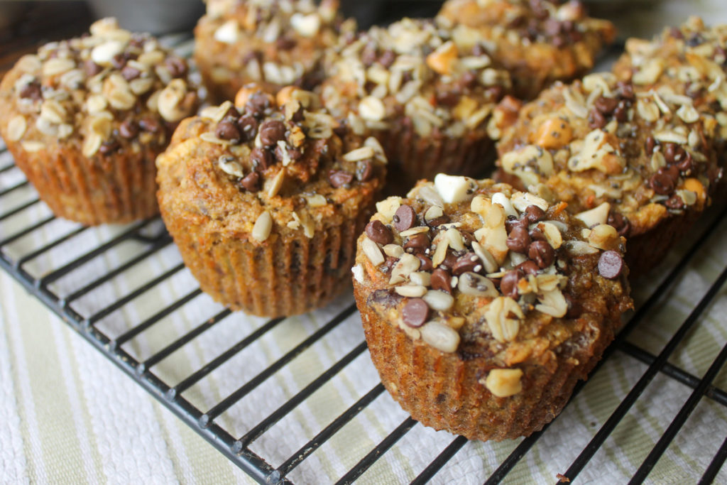 Morning Glory Banana Protein Muffins