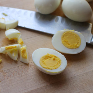 Perfectly cooked Hard Boiled Eggs.