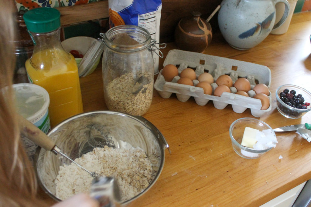 Protein Pancakes Instructions, mixing the dry ingredients