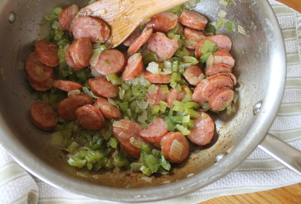 Jambalaya saute veggie and sausage