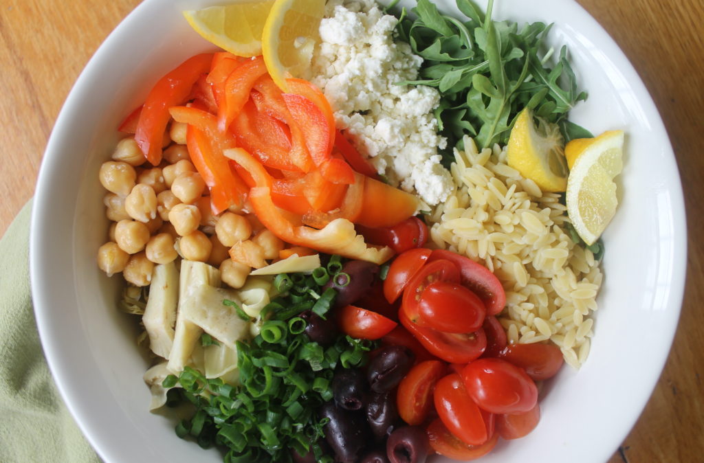 Mediterranean Orzo Salad Ingredients