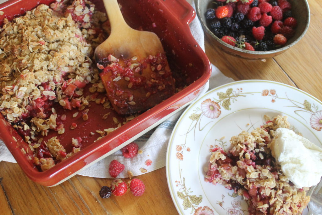 Berry Rhubarb Crisp