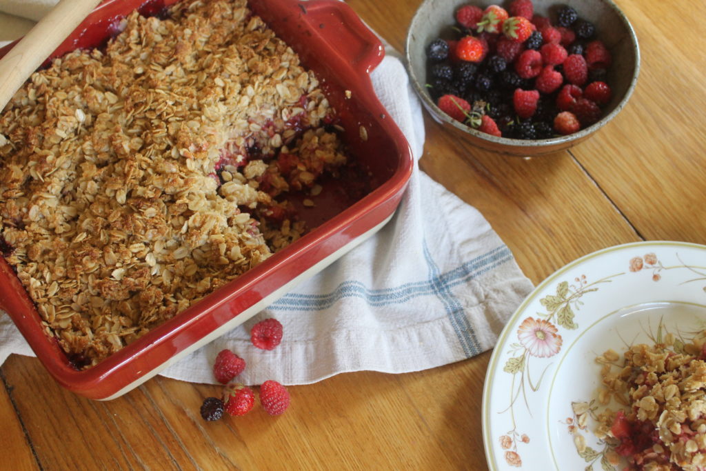 Berry Rhubarb Crisp