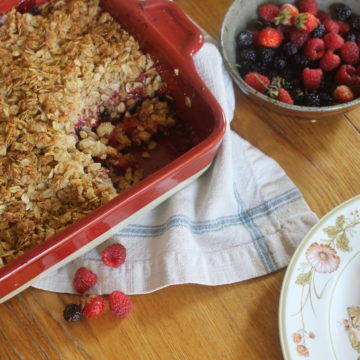 Berry Rhubarb Crisp