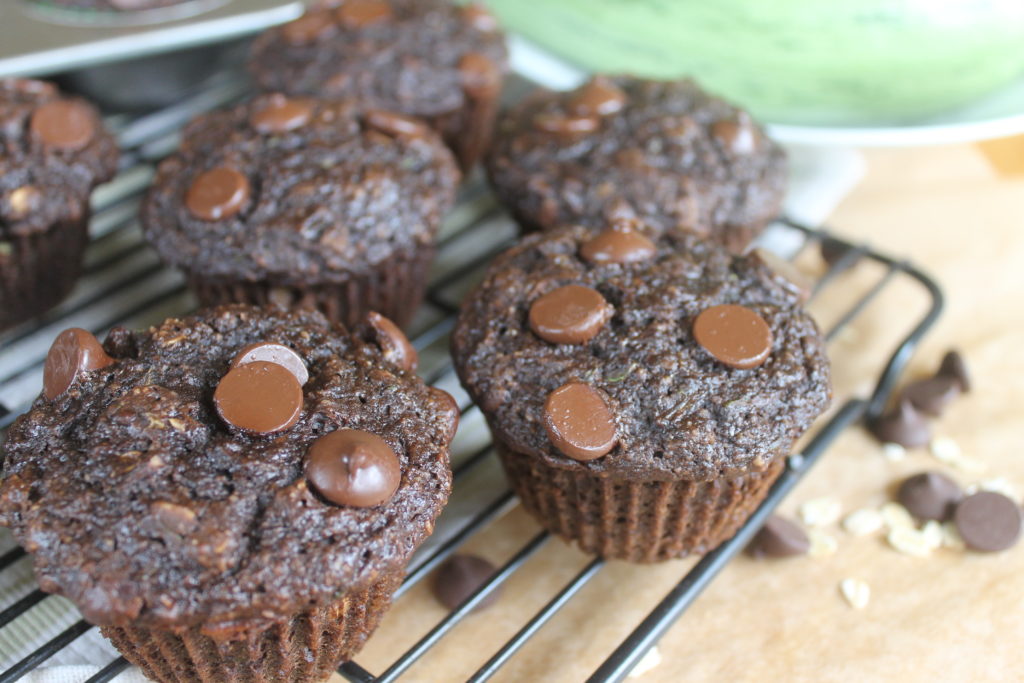 Double Chocolate Zucchini Muffins