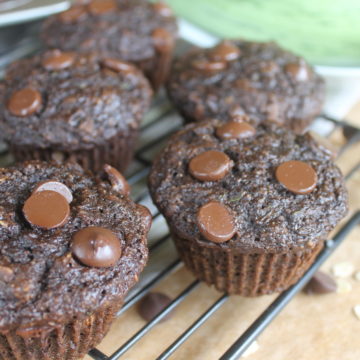Double Chocolate Zucchini Muffins
