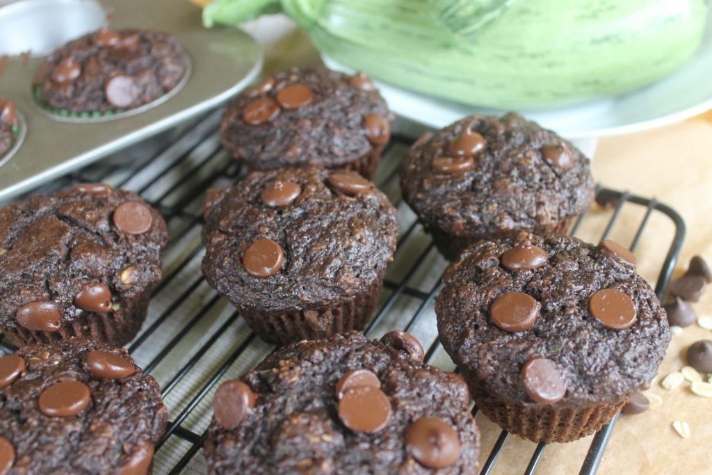 Double Chocolate Zucchini Muffins