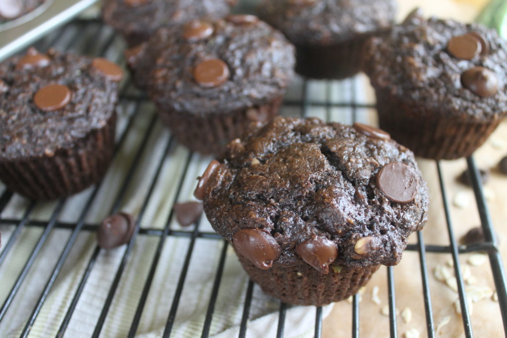 Double Chocolate Zucchini Muffins