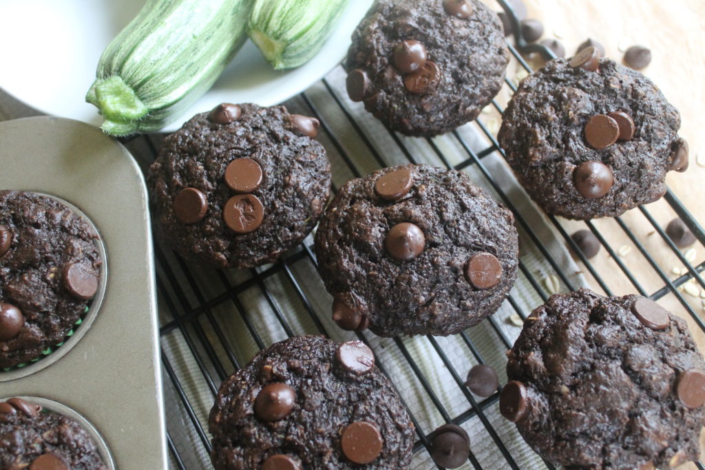 Double Chocolate Zucchini Muffins