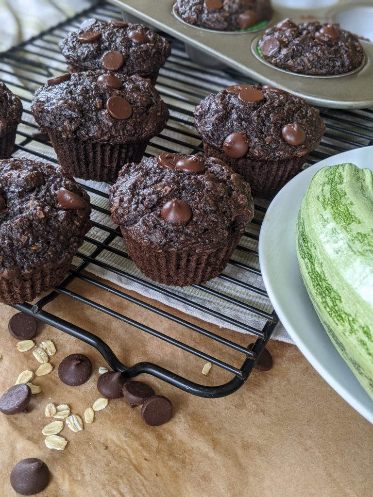 Double Chocolate Zucchini Muffins