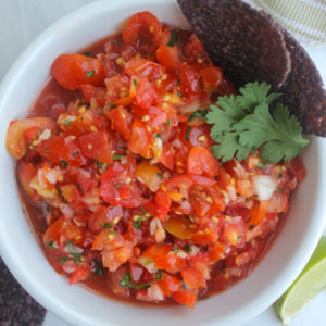 Cherry Tomato Pico de Gallo for the Freezer