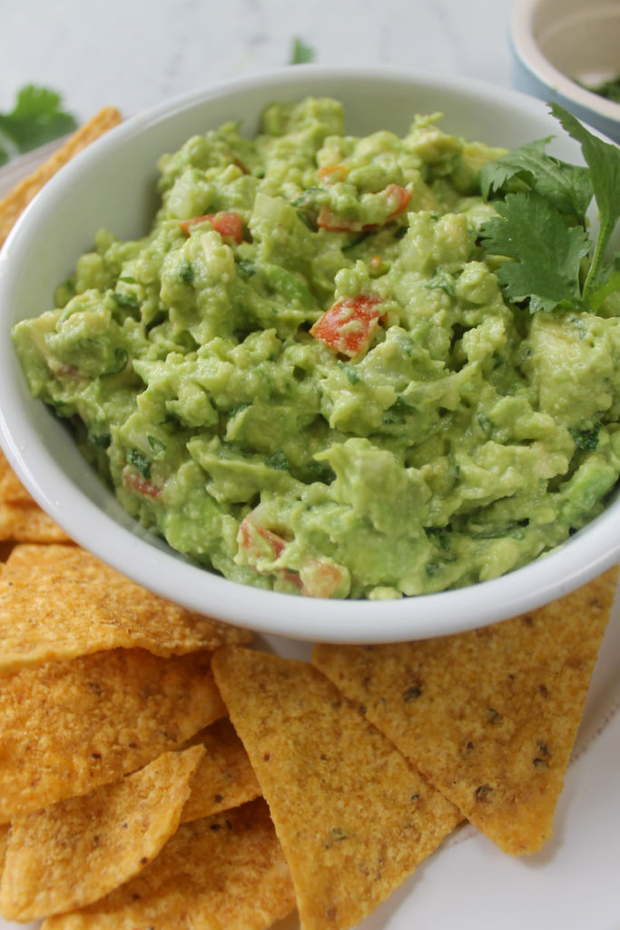 Guacamole with tortilla chips