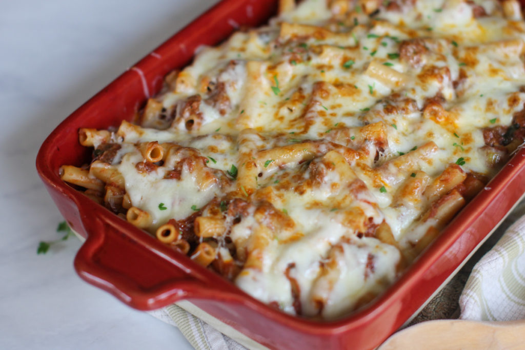 Ragu Sauce Pasta Bake from leftover beef roast