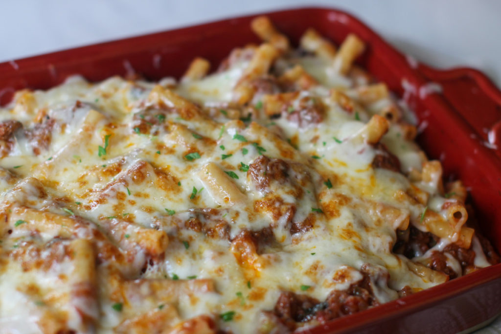 Ragu Sauce Pasta Bake from leftover beef roast