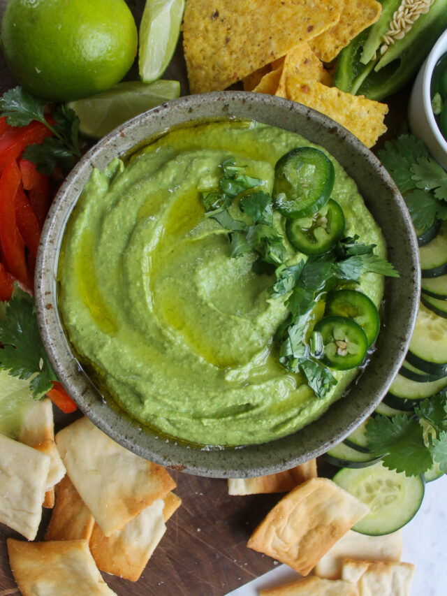 Cilantro Lime Hummus with Jalapeno