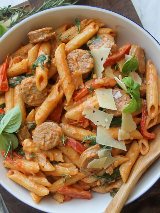 Pink Sauce Pasta with Italian Sausage