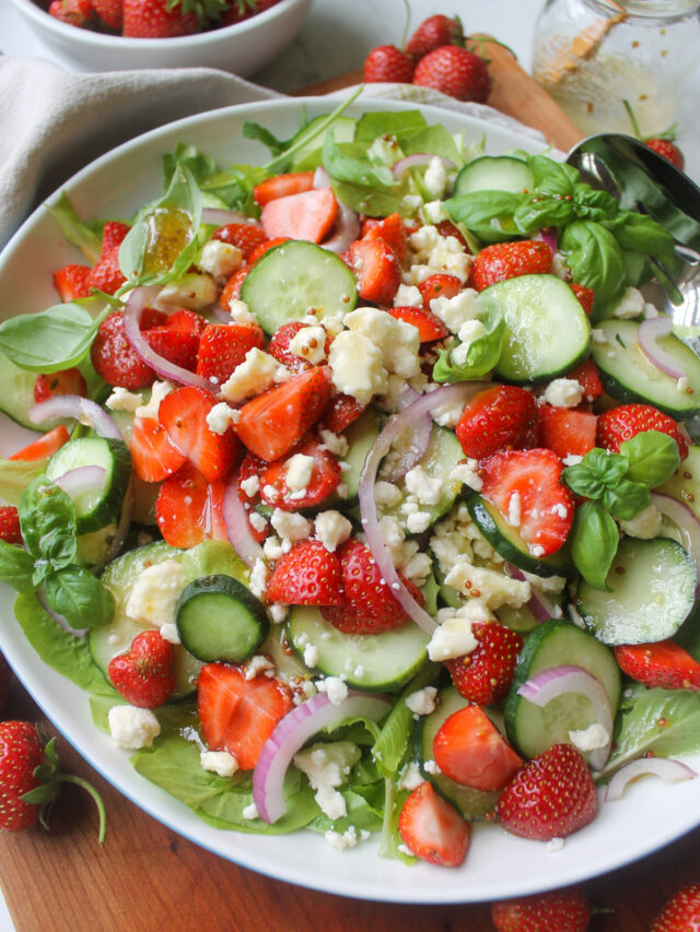 Cucumber Salad with Honey Vinaigrette.
