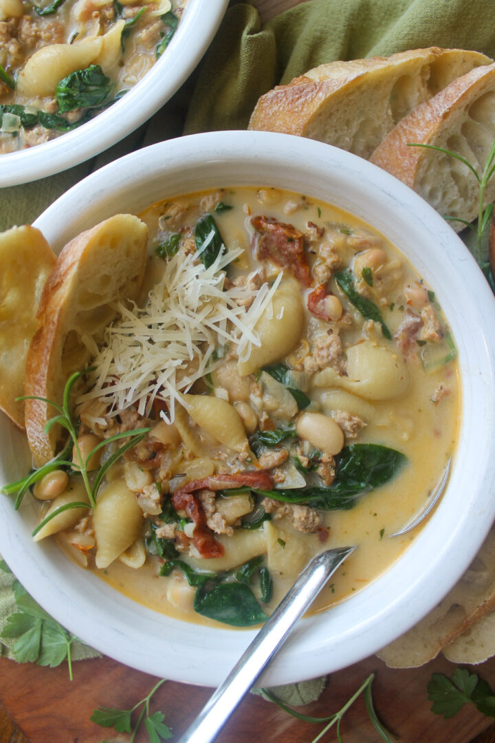 Tuscan Sausage and White Bean Soup - Sungrown Kitchen