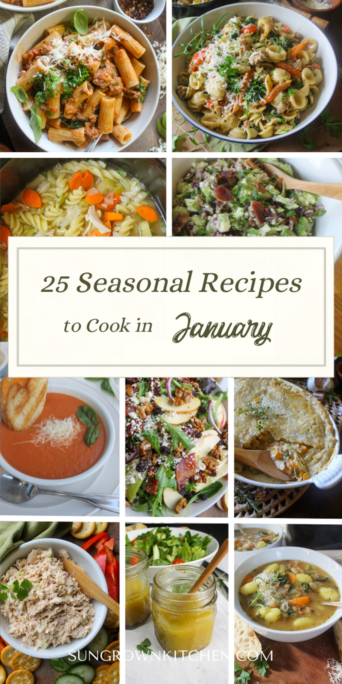 Recipes to Cook in January.