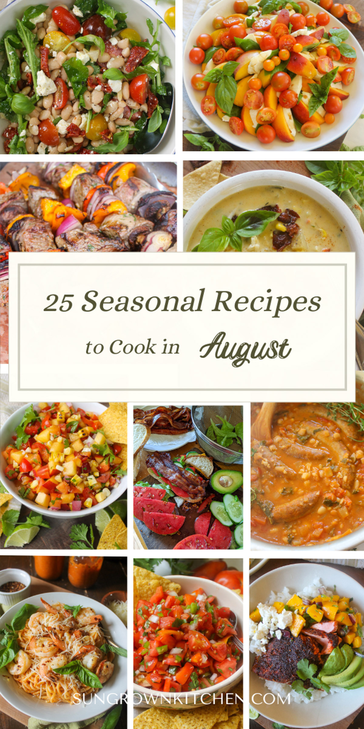 25 seasonal recipes to make in August.