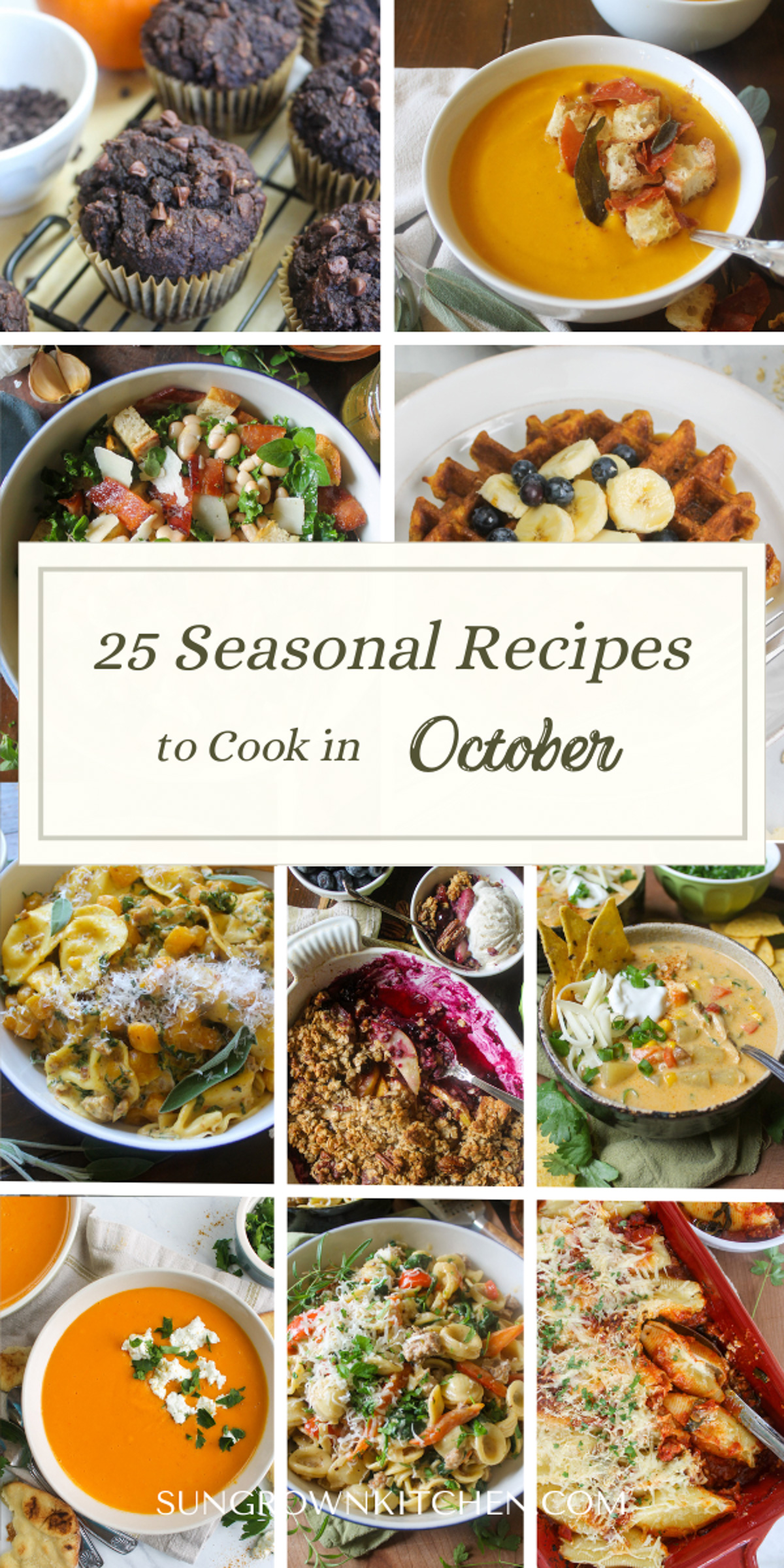 25 Seasonal Recipes to make in October.